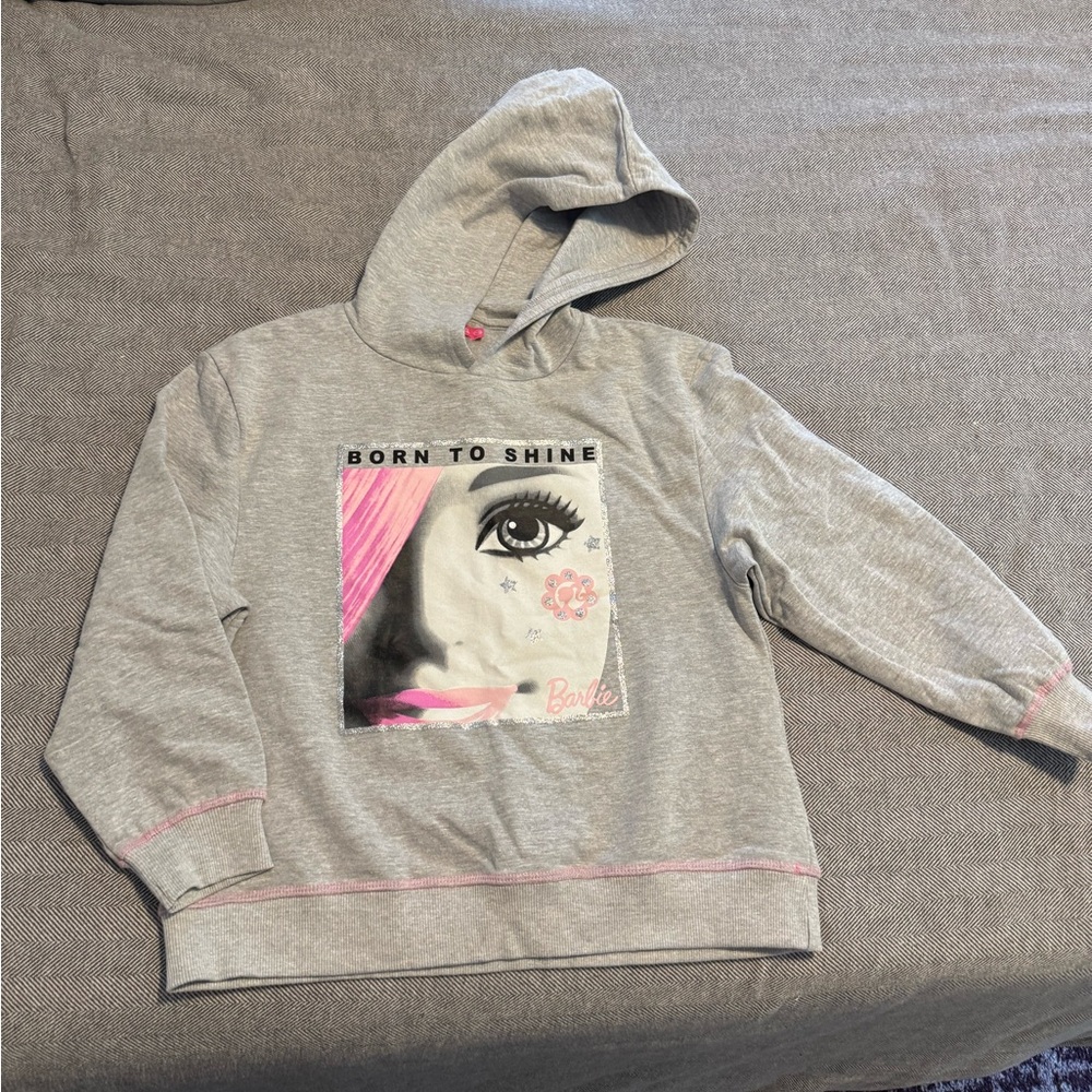 Gray Barbie Hoodie Sweatshirt